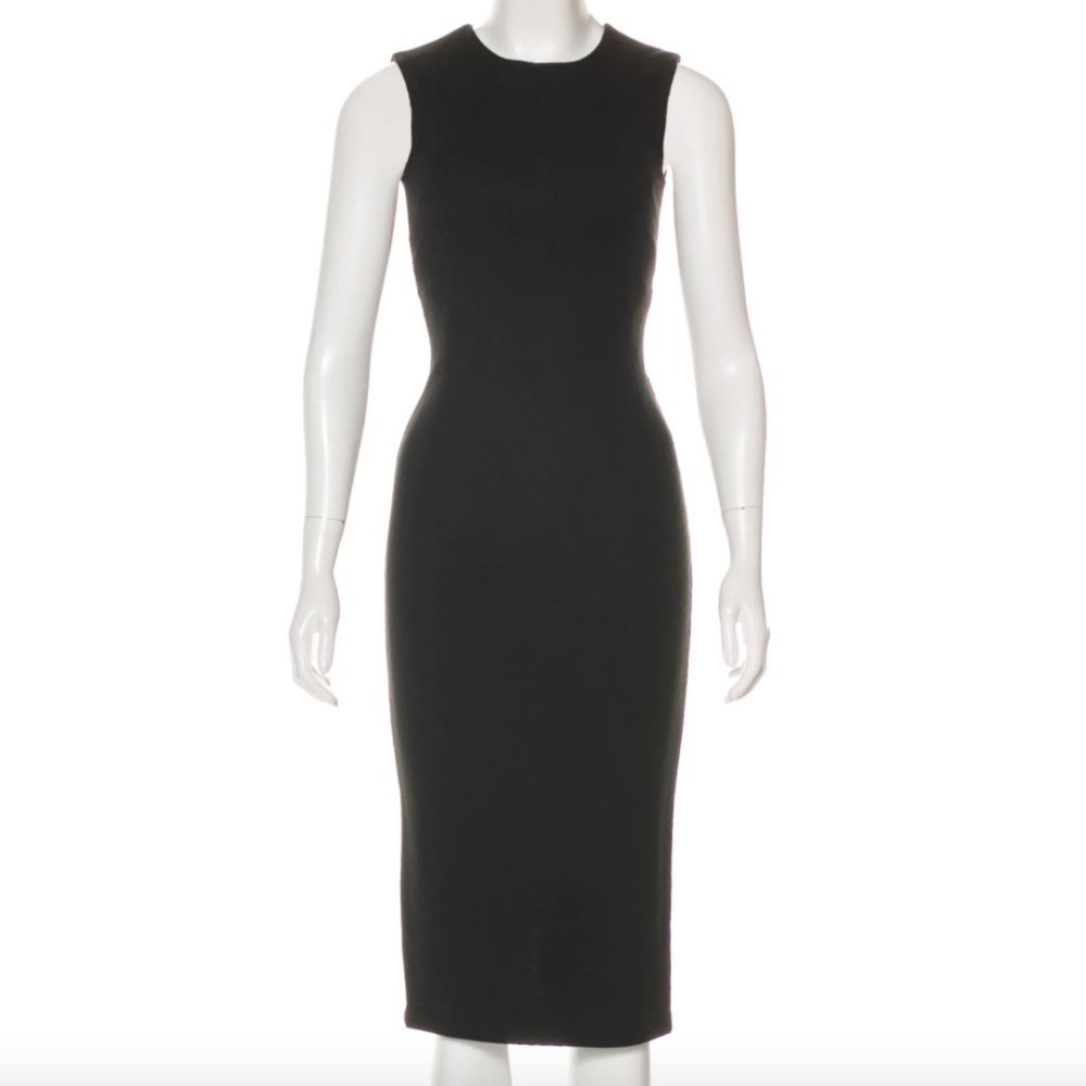 D&G Black Bodycon Midi Dress, Size 38